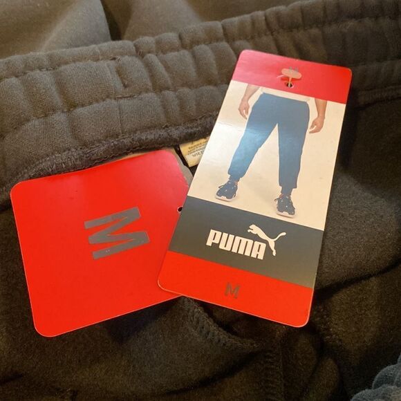 NWT Puma Basics Black Joggers Size Medium - Picture 5 of 12